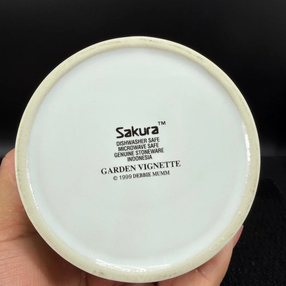 Sakura Garden Vignette Debbie Mumm Sugar Bowl Canister Jar with Lid 1999 Vintage